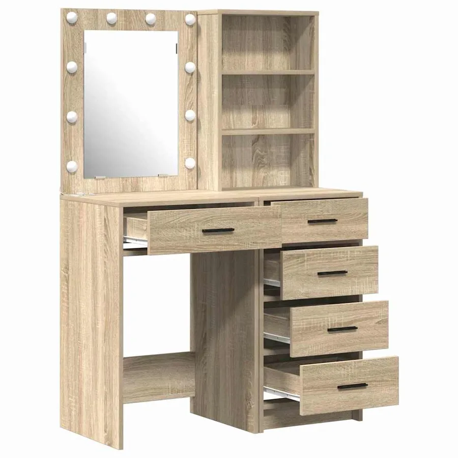 Table de Toilette avec tiroir 2 pcs Marron 50 x 41 x 135 cm - 7