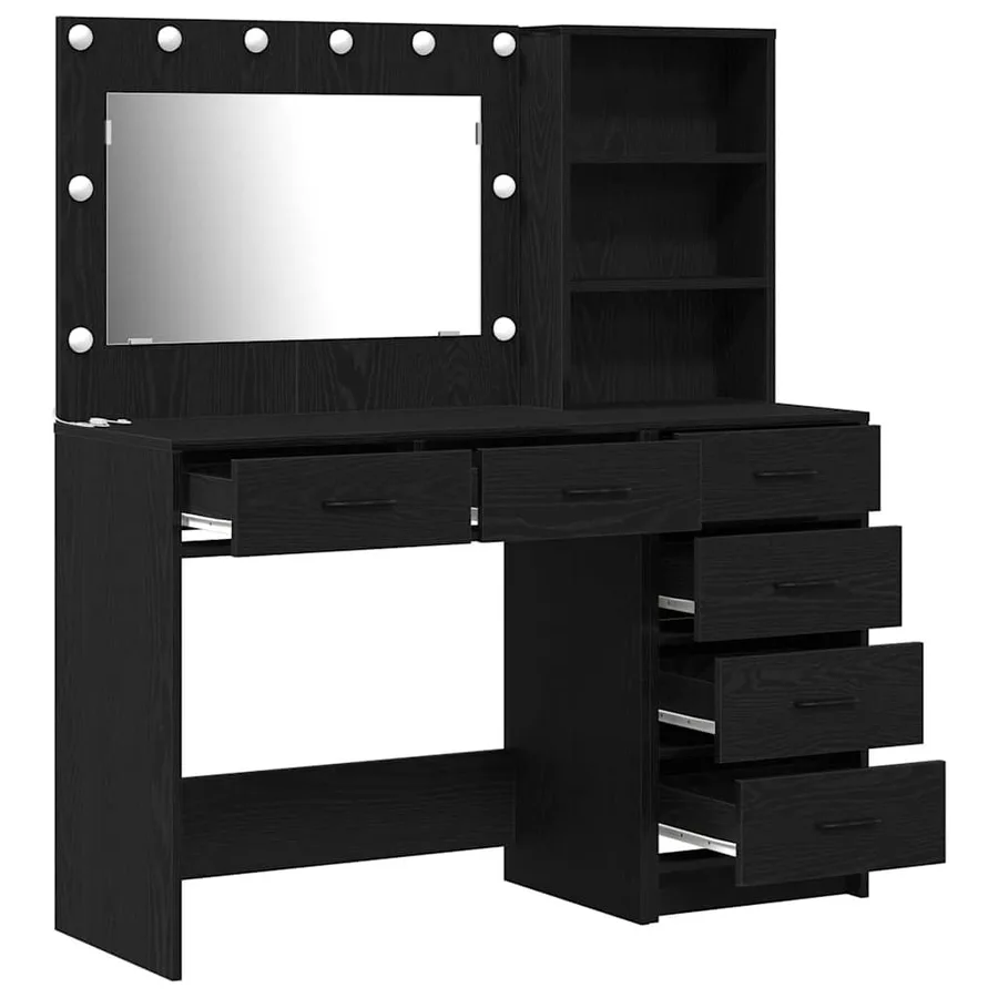 Table de Toilette Noir 78.5 x 41 x 135 cm Bois d'ingénierie - 7