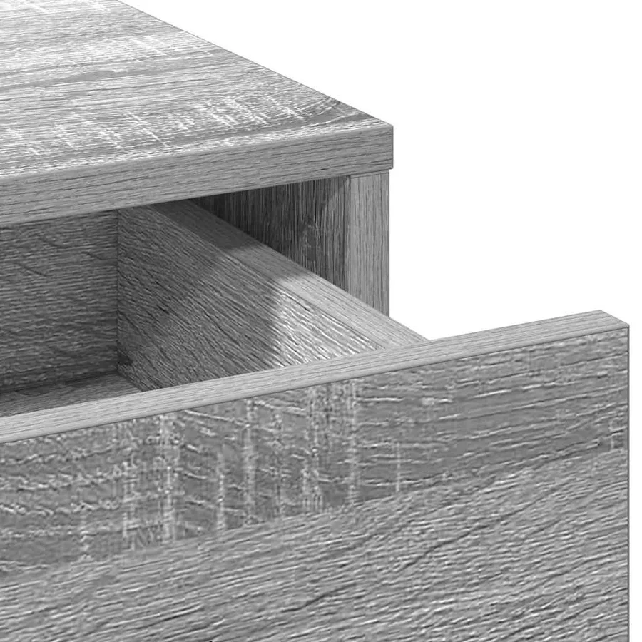 Table de Toilette 3 pcs Gris Sonoma Bois d'ingénierie - 9