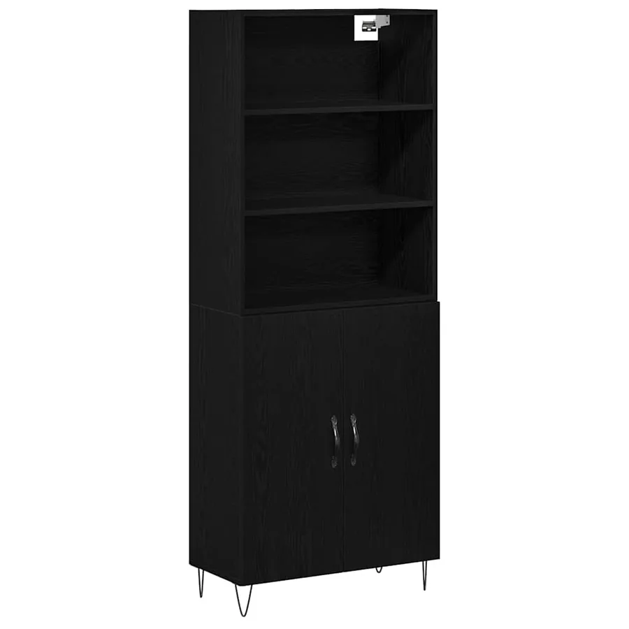 Haut Armoire 2 pcs Chêne noir 69,5 x 34 x 180 cm