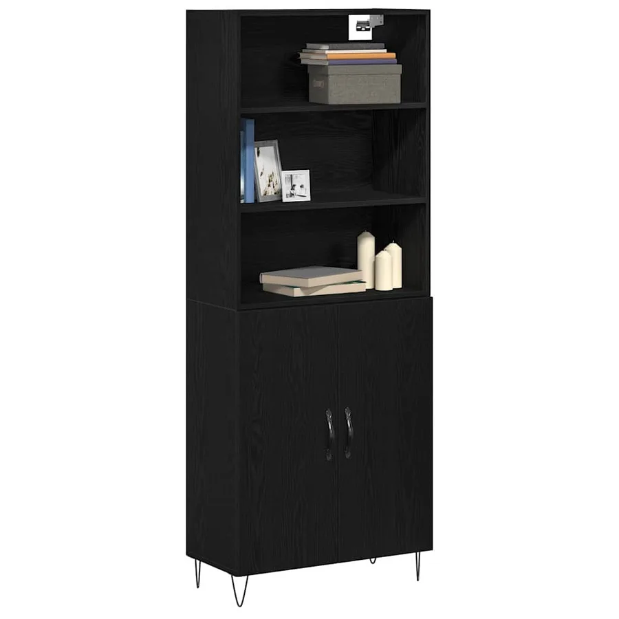 Haut Armoire 2 pcs Chêne noir 69,5 x 34 x 180 cm - 2