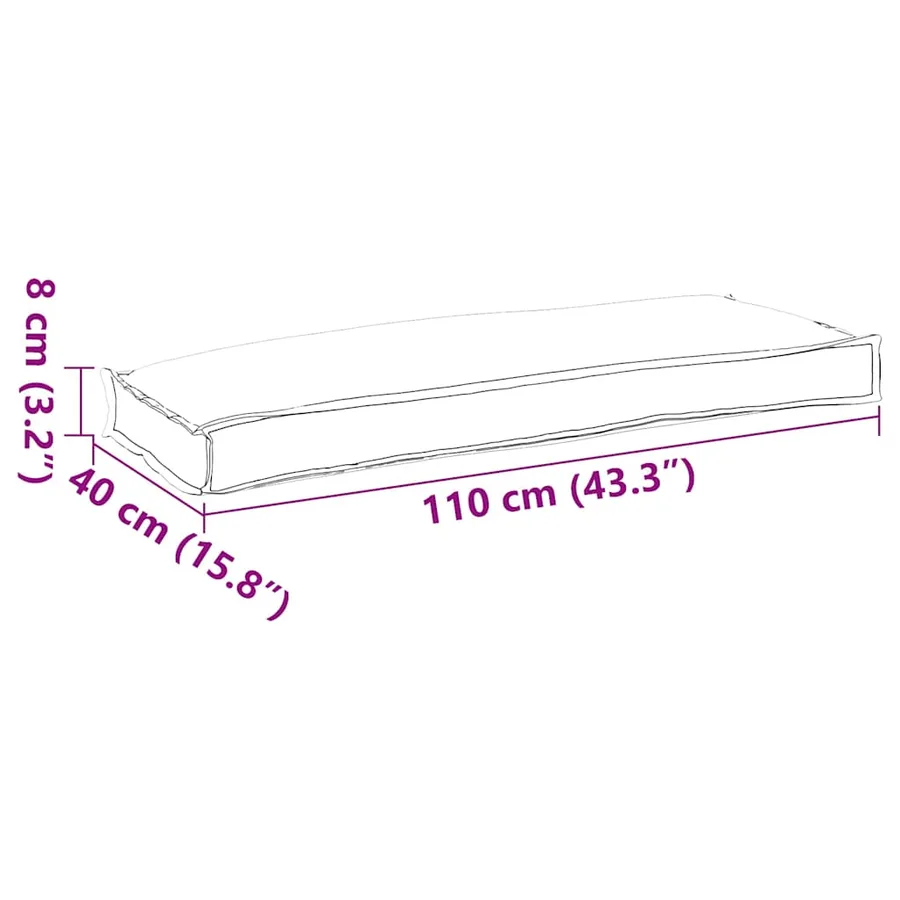 Coussin Anthracite 110 x 40 x 8 cm Tissu Oxford - 7