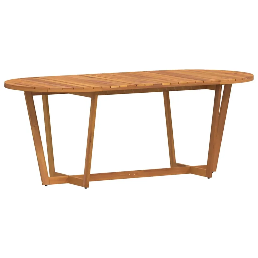 Ensemble de salle à manger de jardin 7 pcs en bois massif d'acacia - 5