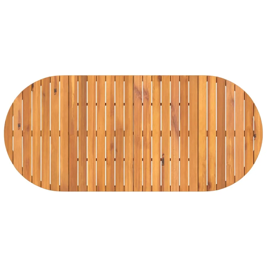 Ensemble de salle à manger de jardin 7 pcs en bois massif d'acacia - 7