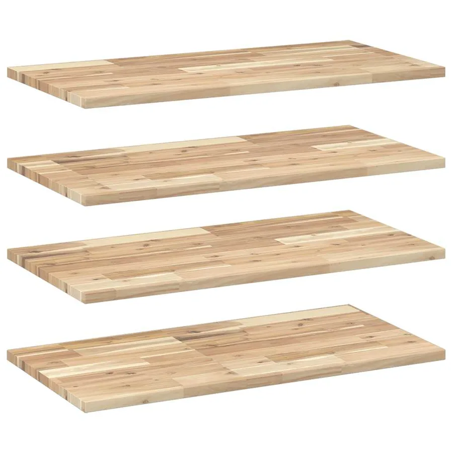 Étagères flottantes 4 pcs 80x40x2 cm acacia massif non traité - 2