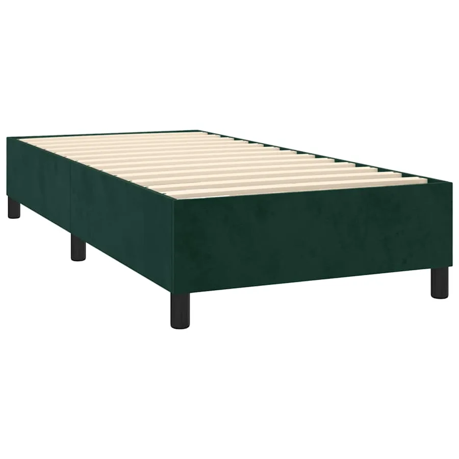 Sommier à lattes de lit matelas et LED Vert foncé 100x200 cm - 5