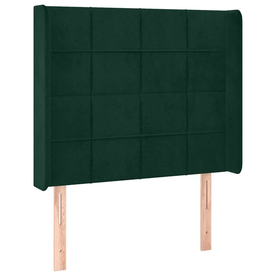 Sommier à lattes de lit matelas et LED Vert foncé 100x200 cm - 7
