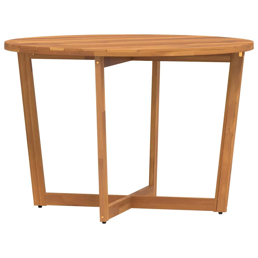 Ensemble de salle à manger de jardin 5 pcs en bois massif d'acacia - 5