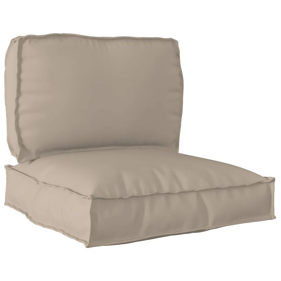 Set de coussins de palette 2 pcs Taupe Tissu Oxford