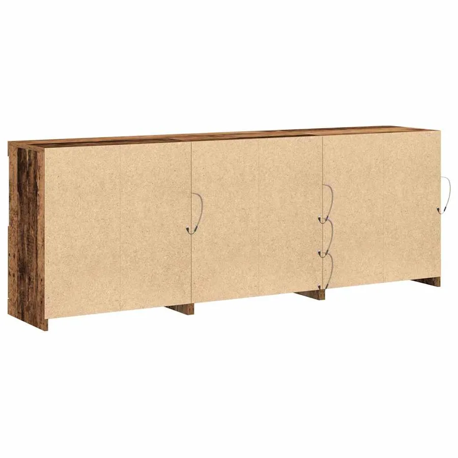 Buffet LED Bois ancien 181,5 x 37 x 67 cm Bois d'ingénierie - 9