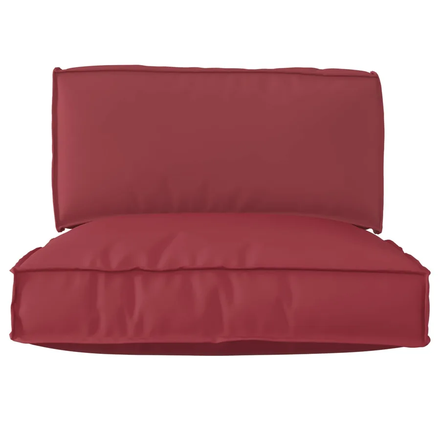 Set de coussins de palette 2 pcs Gris Tissu Oxford