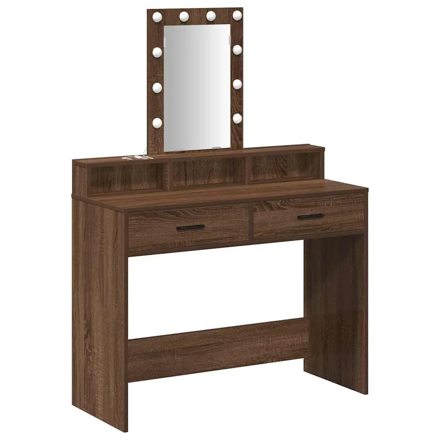 Table de Toilette Marron 100 x 41 x 140 cm Bois d'ingénierie - 2