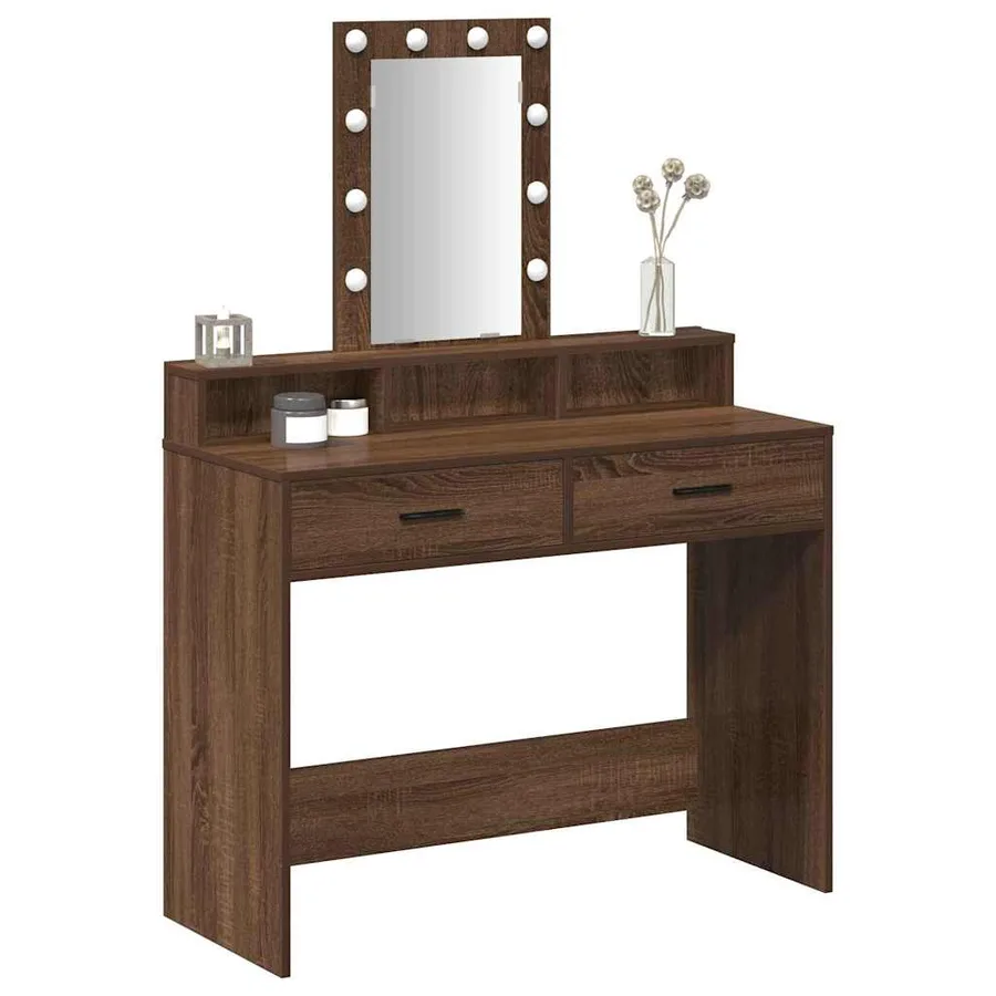 Table de Toilette Marron 100 x 41 x 140 cm Bois d'ingénierie - 3