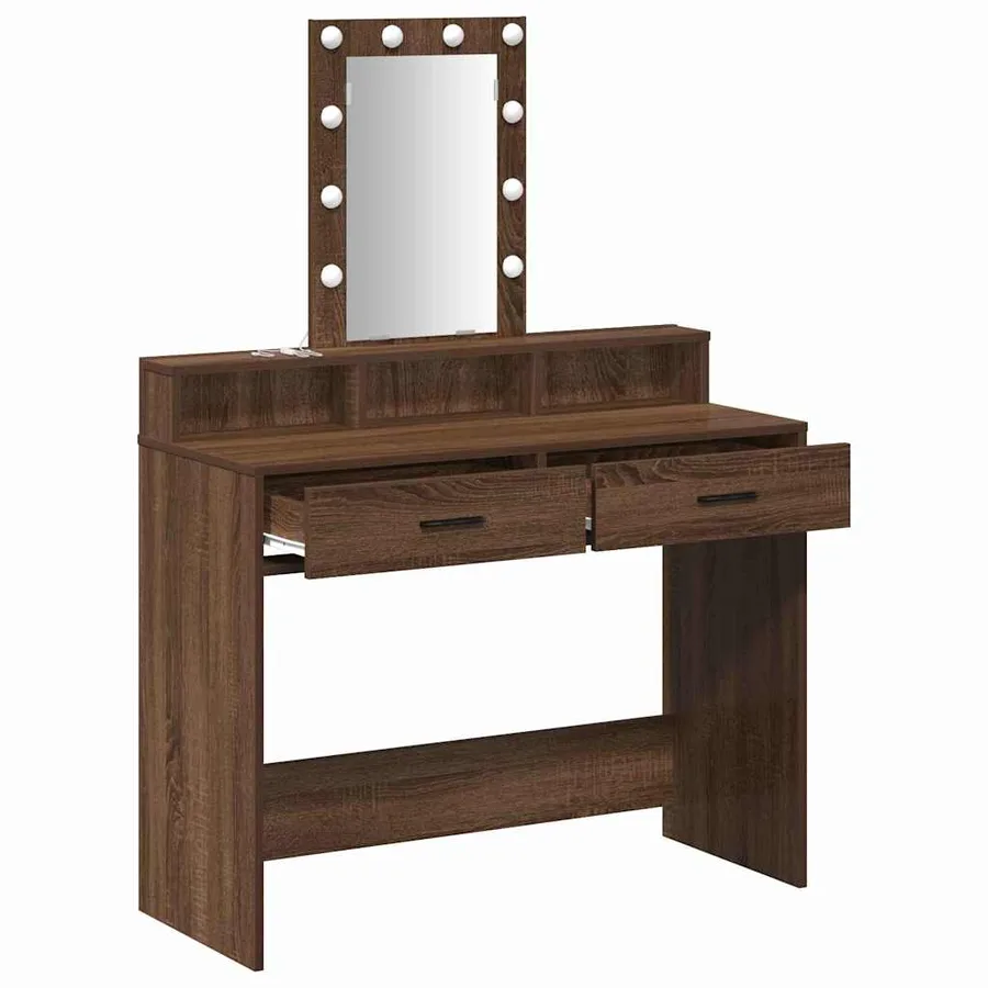 Table de Toilette Marron 100 x 41 x 140 cm Bois d'ingénierie - 4
