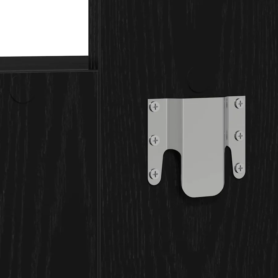 Table de Toilette Noir 83 x 40 x 70 cm Bois d'ingénierie - 10