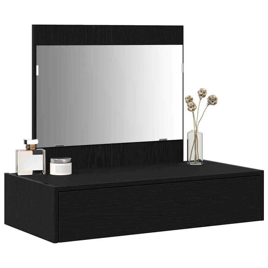 Table de Toilette Noir 83 x 40 x 70 cm Bois d'ingénierie - 3