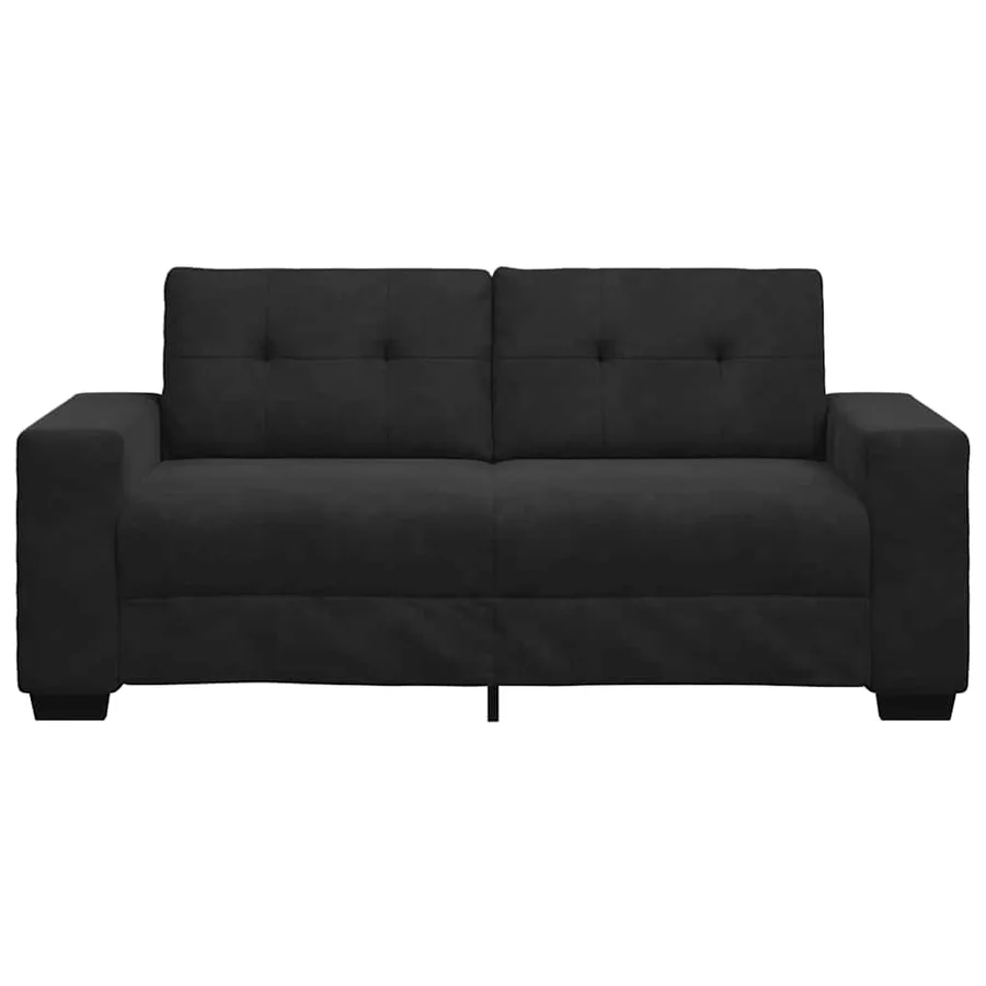 Canapé causeuse noir 180x77x82 cm velours - 4
