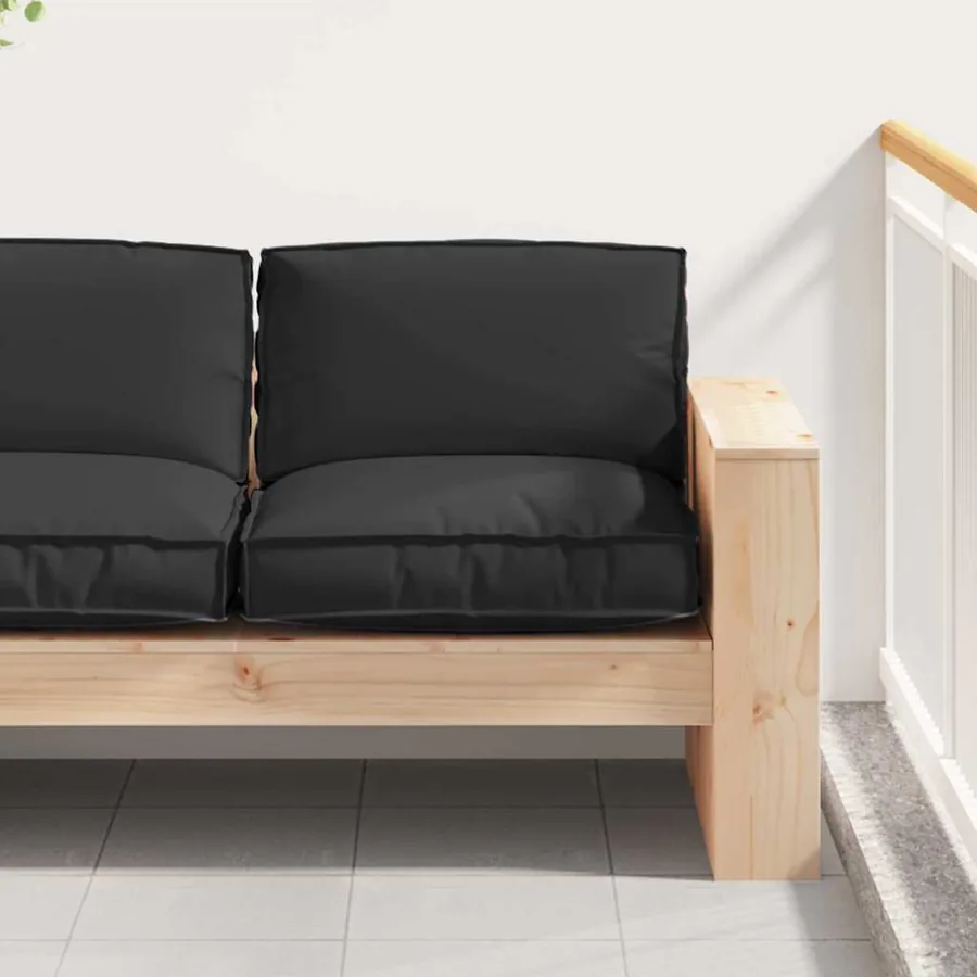 Coussin Noir 80 x 80 x 12 cm Tissu Oxford