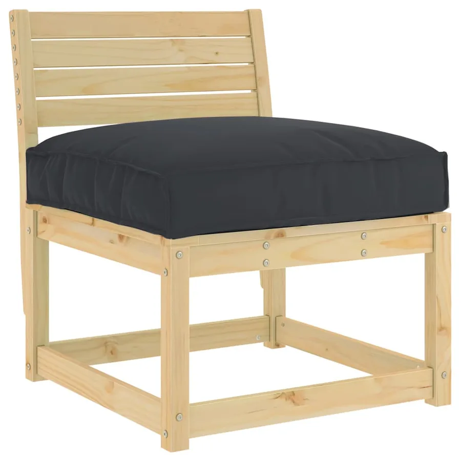 Coussin Noir 80 x 80 x 12 cm Tissu Oxford - 4