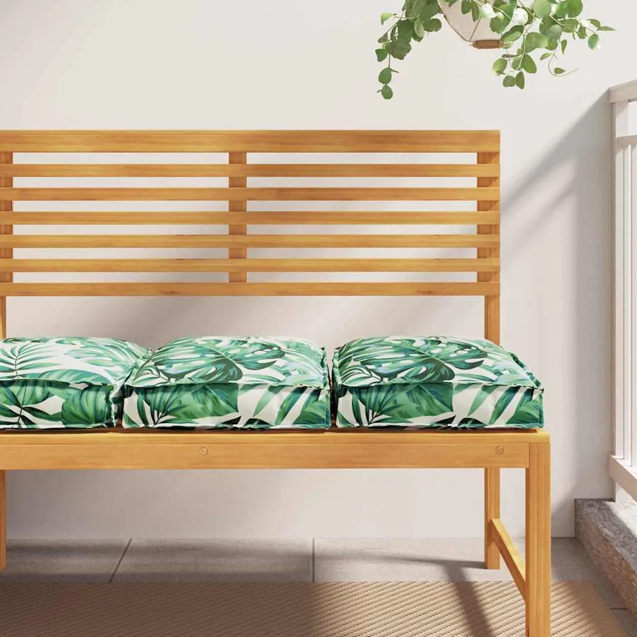 Coussin Feuille 2 pcs Motif feuille 40 x 40 x 8 cm Tissu Oxford