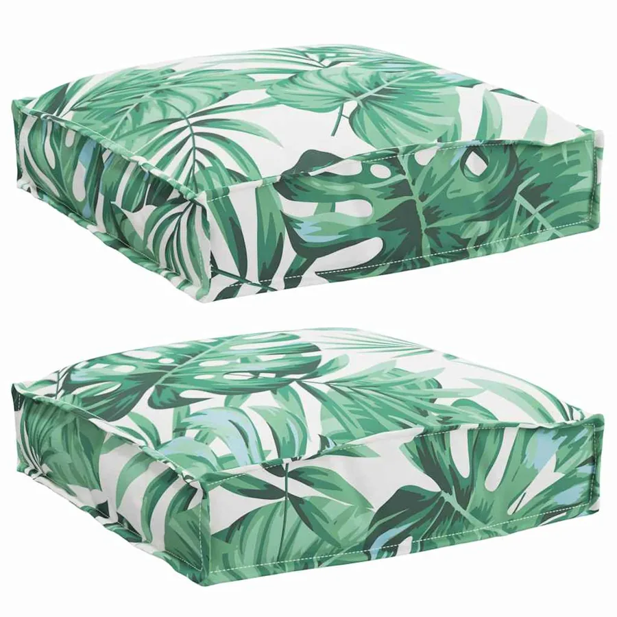 Coussin Feuille 2 pcs Motif feuille 40 x 40 x 8 cm Tissu Oxford - 2