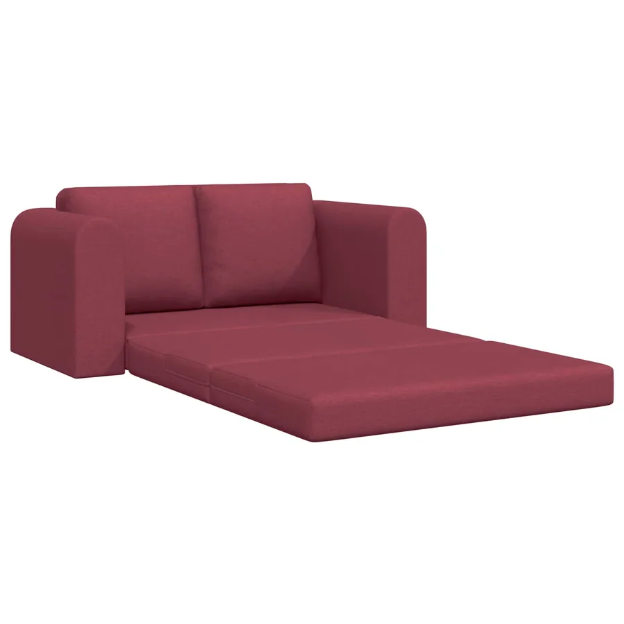 Canapé-Lit 60cm Bordeaux tissu - 4