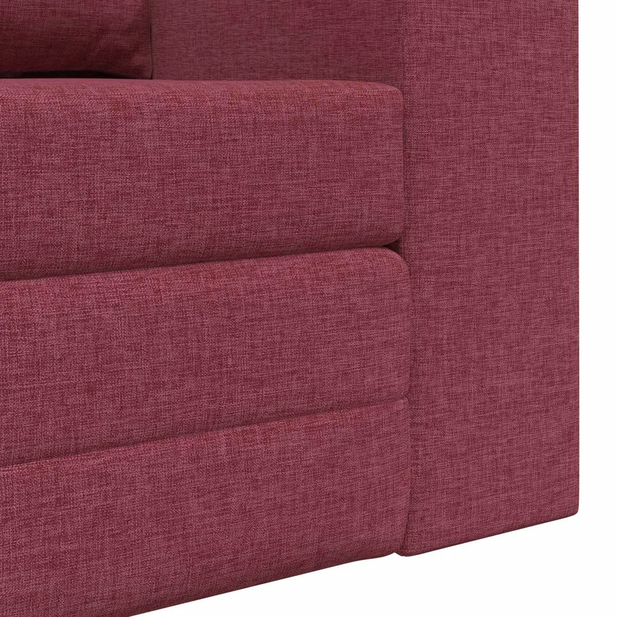 Canapé-Lit 60cm Bordeaux tissu - 9