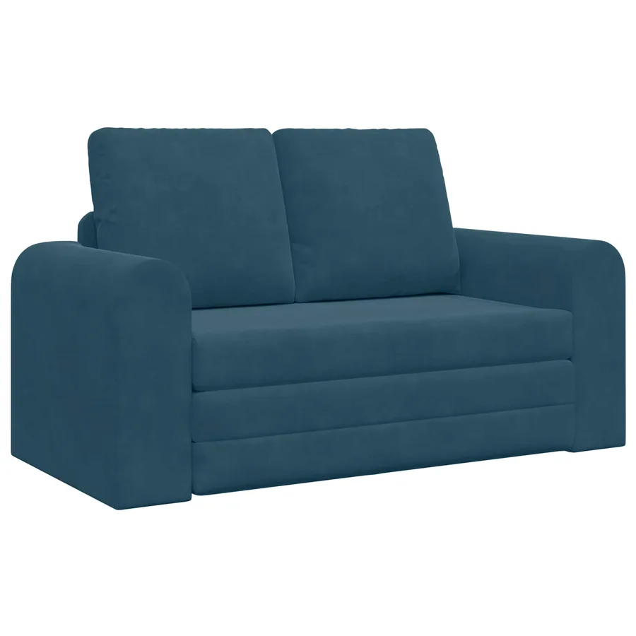 Canapé-Lit Bleu 148 x 71 x 83 cm Velours - 2