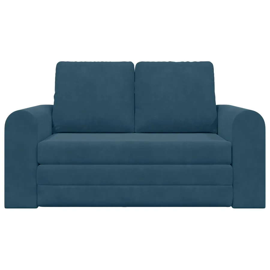 Canapé-Lit Bleu 148 x 71 x 83 cm Velours - 5