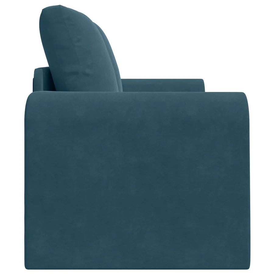 Canapé-Lit Bleu 148 x 71 x 83 cm Velours - 6