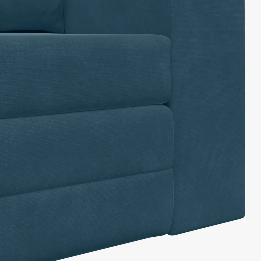 Canapé-Lit Bleu 148 x 71 x 83 cm Velours - 9