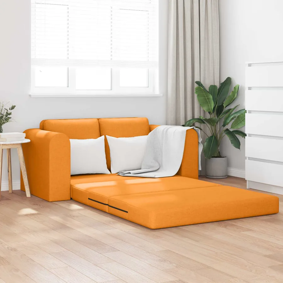 Canapé-Lit 60cm Jaune foncé tissu