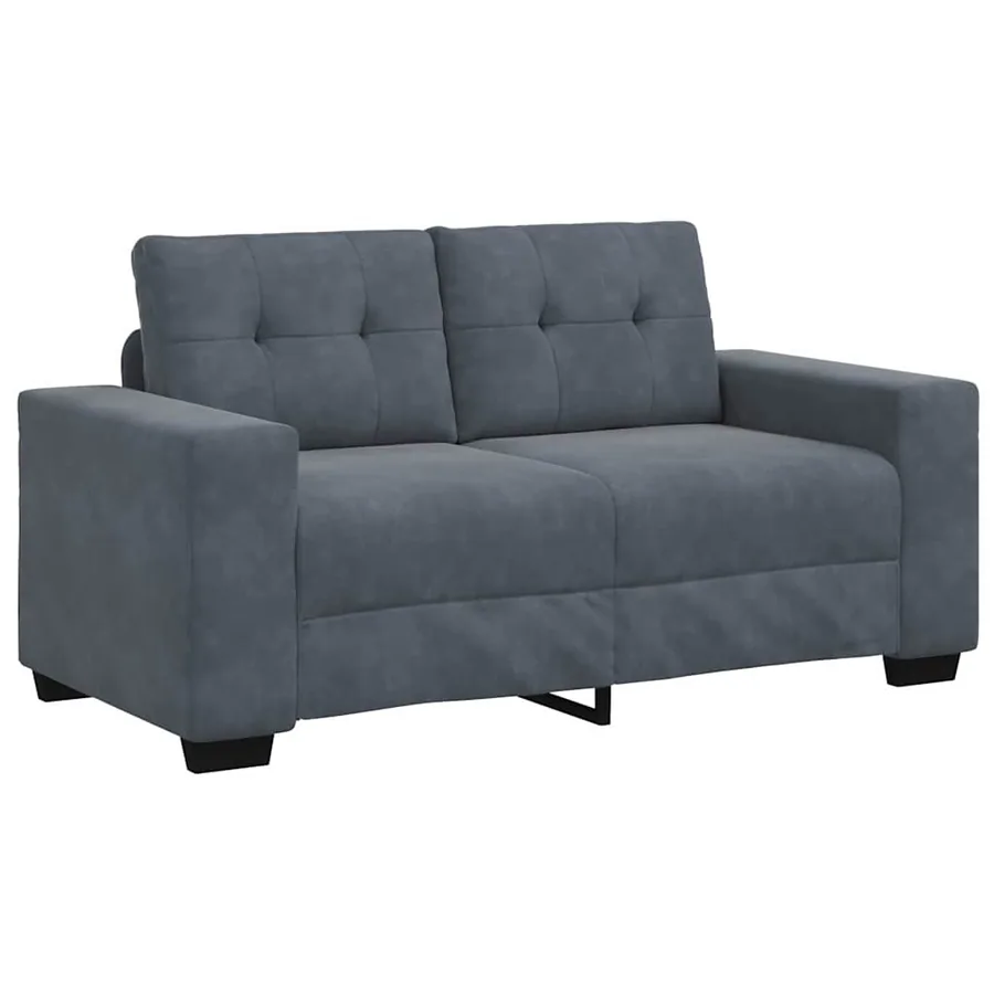 Ensemble de Canapés 3 pcs Gris foncé 221 x 80 x 80 cm Velours - 5
