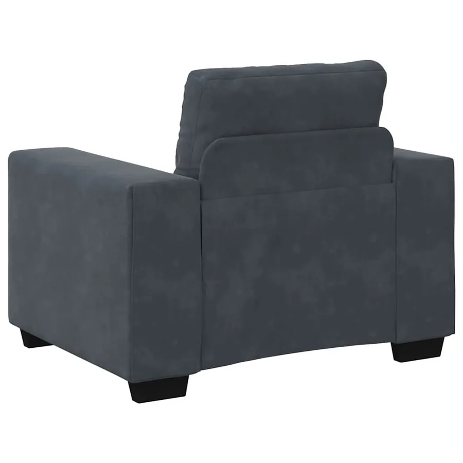 Ensemble de Canapés 3 pcs Gris foncé 221 x 80 x 80 cm Velours - 7