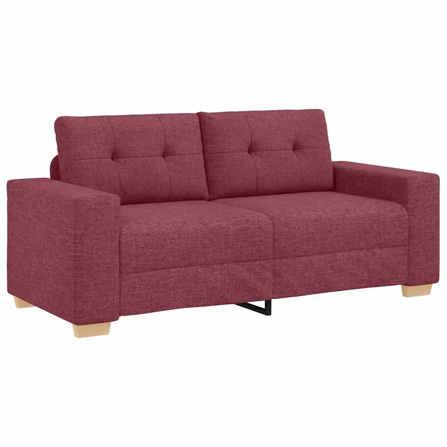 Canapé deux places rouge vin 180x77x82 cm en tissu - 2