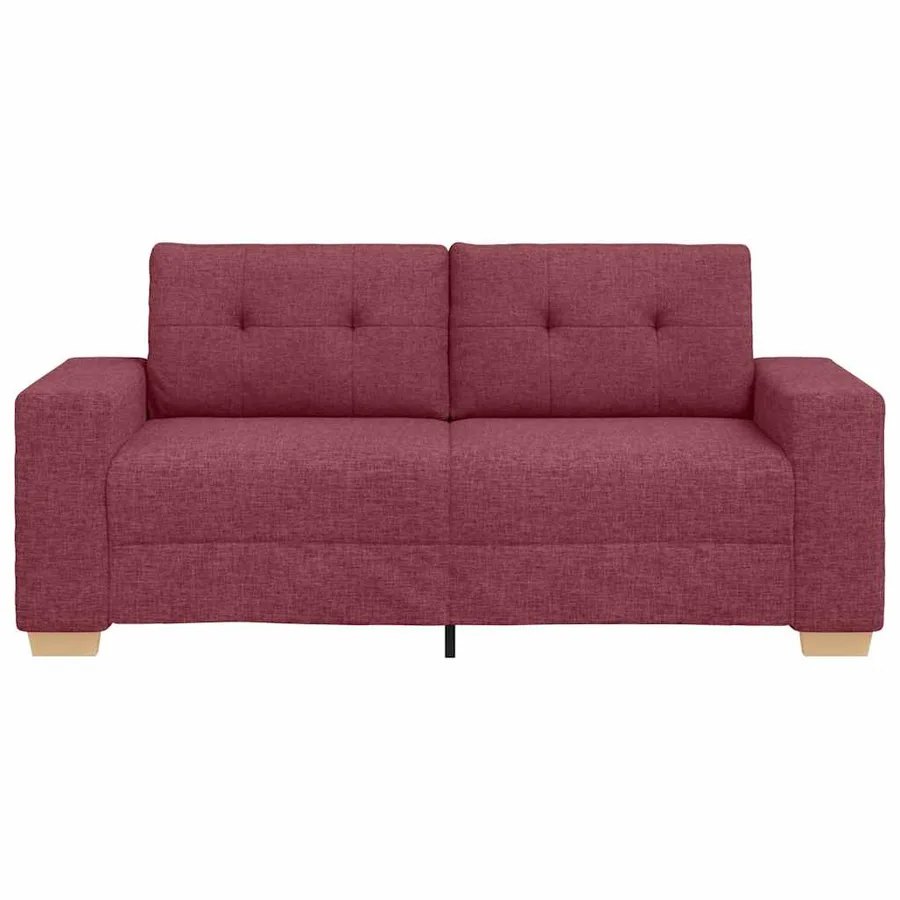 Canapé deux places rouge vin 180x77x82 cm en tissu - 4