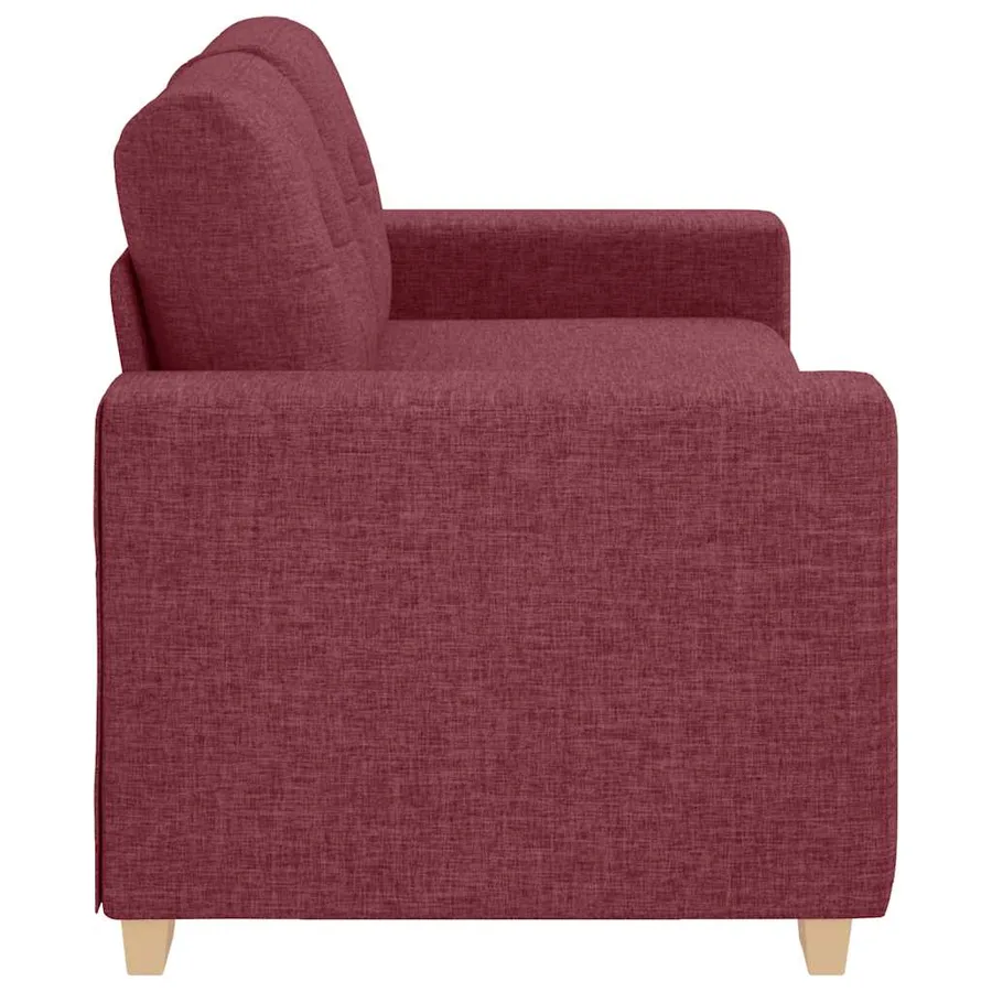 Canapé deux places rouge vin 180x77x82 cm en tissu - 5