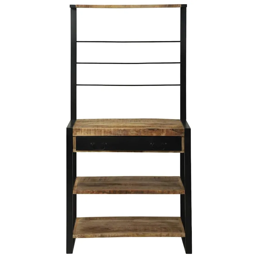 Étagère de cuisine Marron et Noir 80 x 40 x 160 cm - 5
