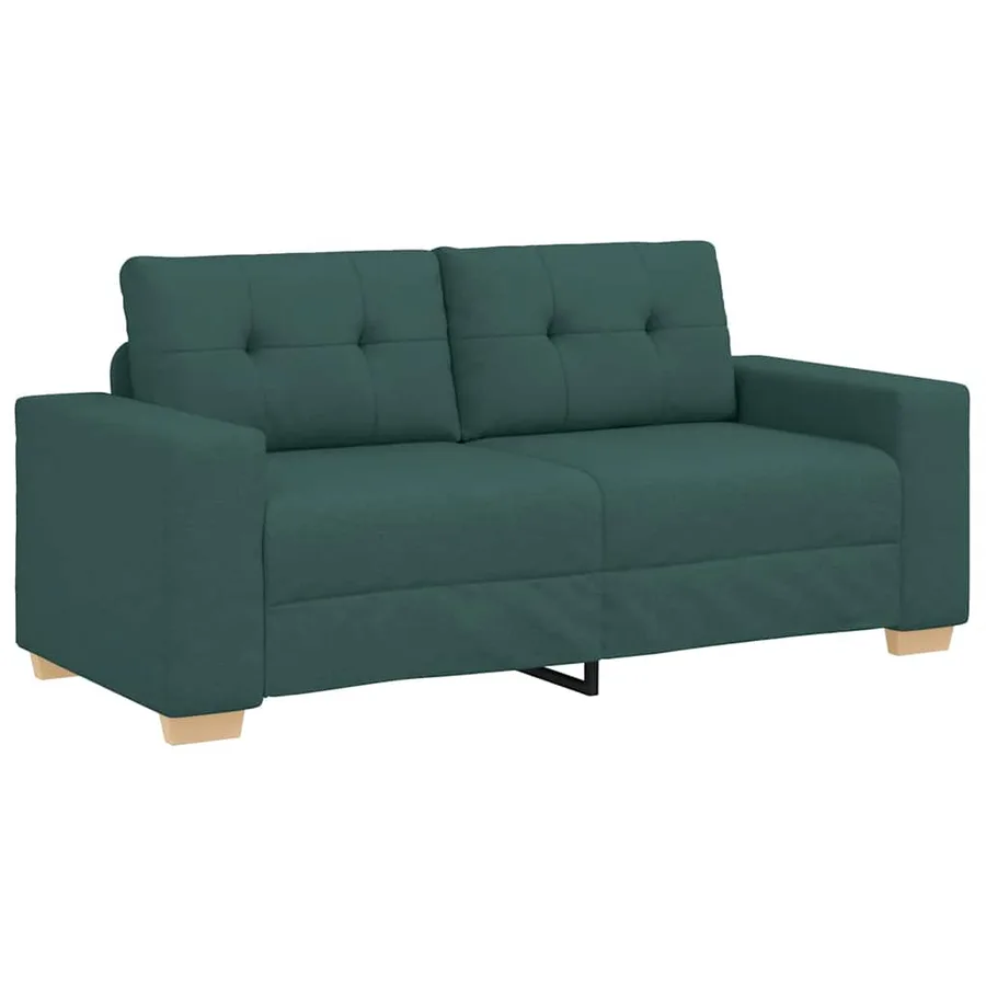 Canapé deux places vert foncé 180x77x82 cm en tissu - 2