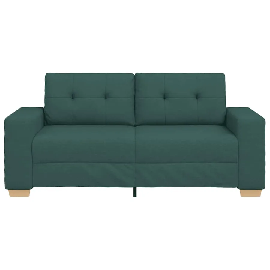 Canapé deux places vert foncé 180x77x82 cm en tissu - 4
