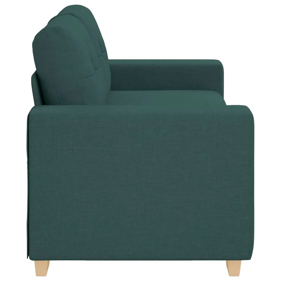 Canapé deux places vert foncé 180x77x82 cm en tissu - 5