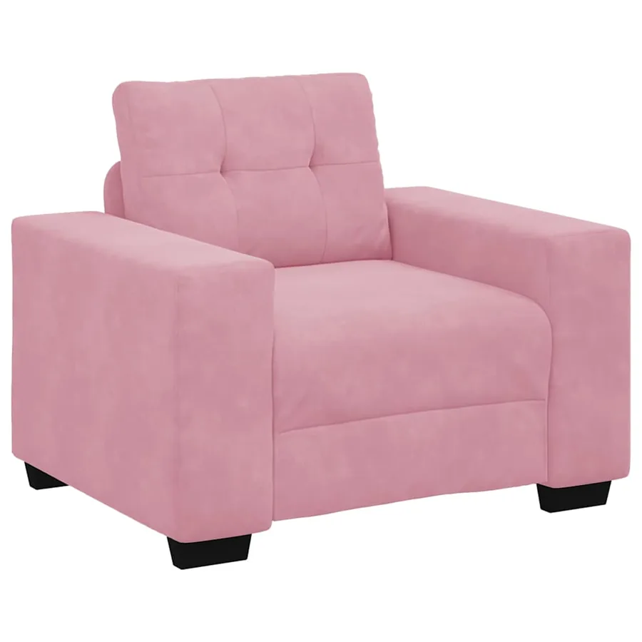 Ensemble de Canapés 3 pcs Rose 221 x 80 x 80 cm Velours - 4