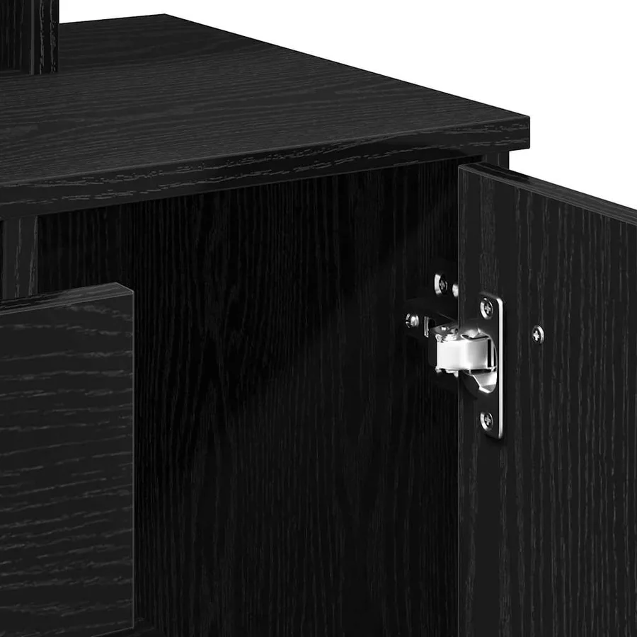 Table de Toilette avec tiroir Chêne noir 86,5 x 35 x 136 cm - 10