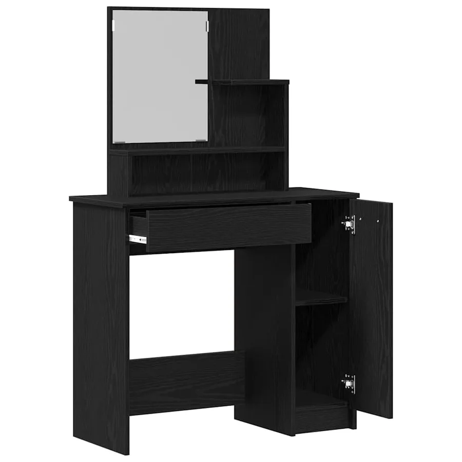 Table de Toilette avec tiroir Chêne noir 86,5 x 35 x 136 cm - 2