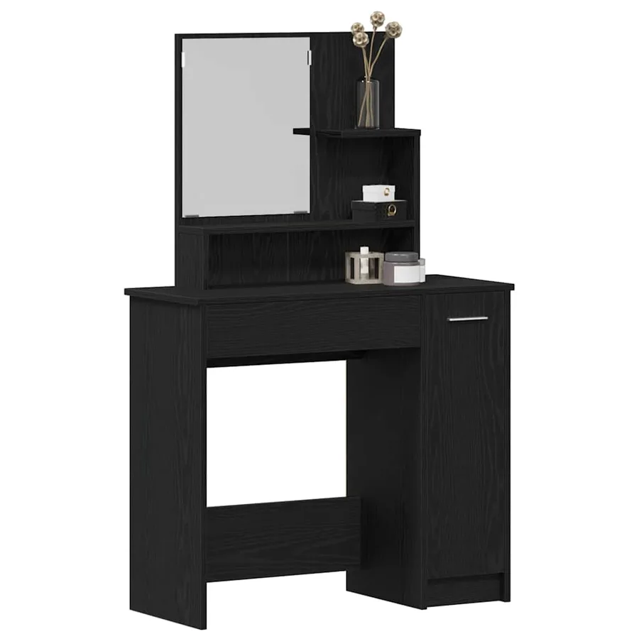 Table de Toilette avec tiroir Chêne noir 86,5 x 35 x 136 cm - 3