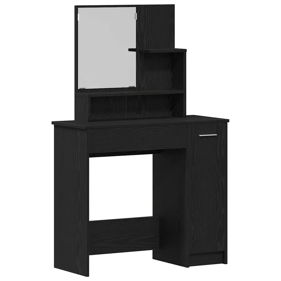 Table de Toilette avec tiroir Chêne noir 86,5 x 35 x 136 cm - 5