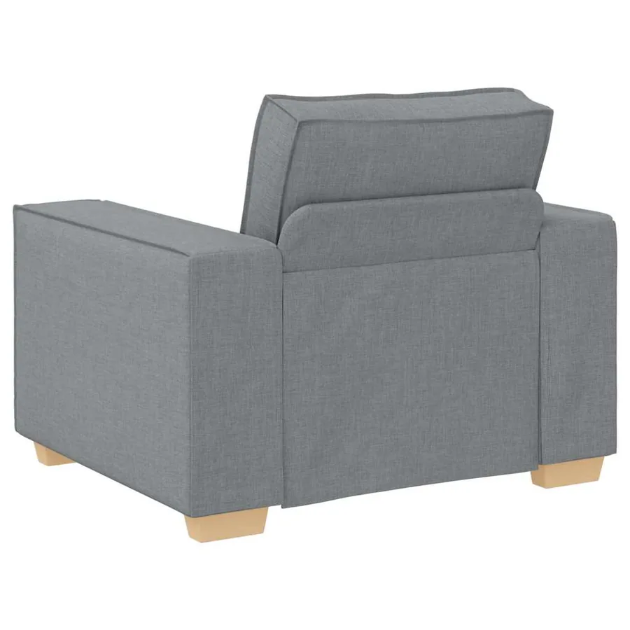 Canapé 3 pcs Gris clair 220 x 80 x 84 cm Tissu en lin mélangé - 7