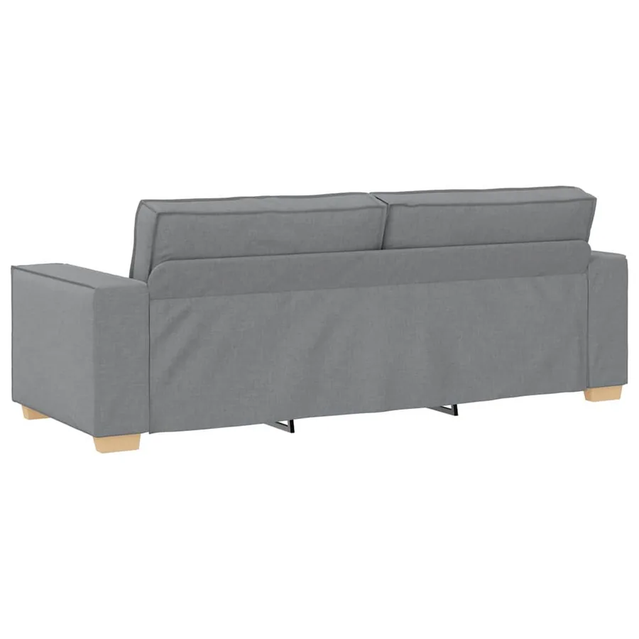 Canapé 3 pcs Gris clair 220 x 80 x 84 cm Tissu en lin mélangé - 9