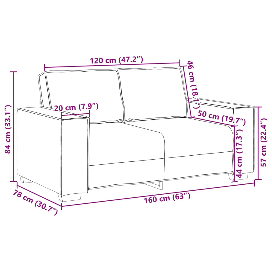 Canapé 3 pcs Crème 220 x 80 x 84 cm Tissu en lin mélangé - 13