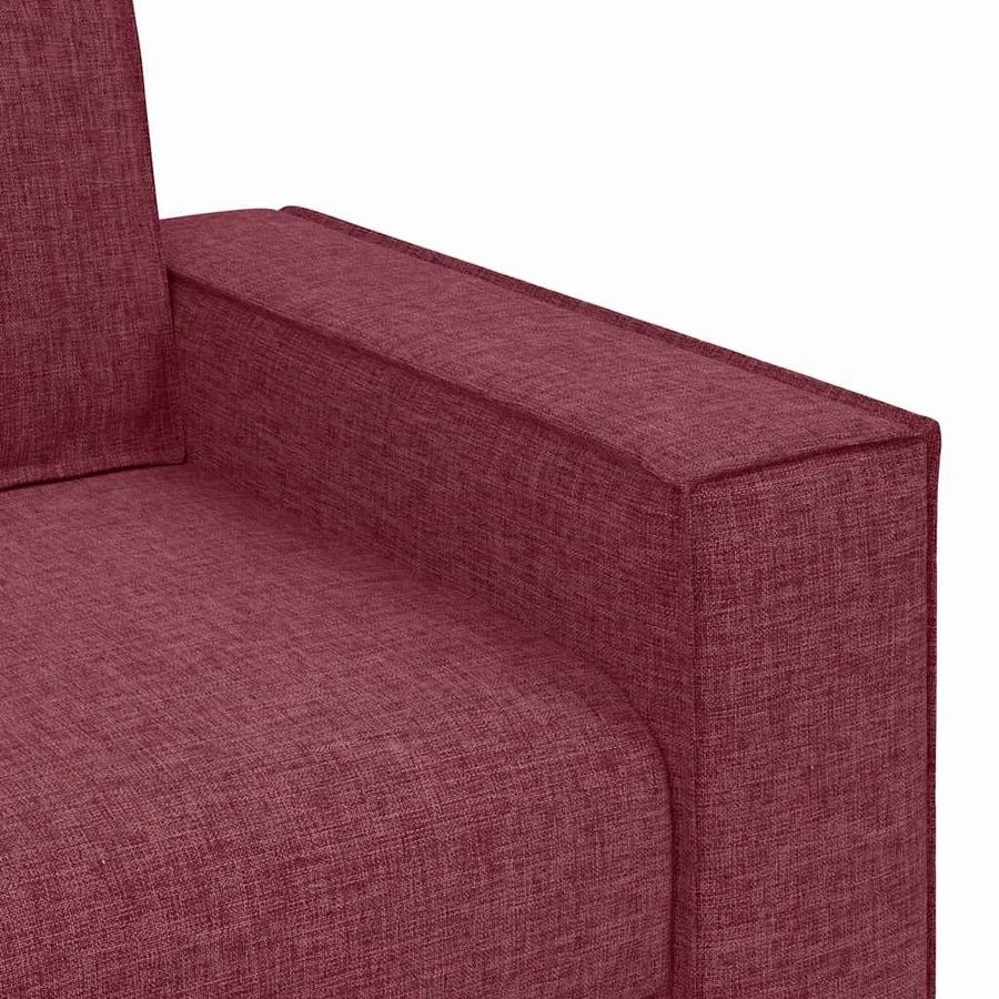 Ensemble de canapé 2 pcs avec coussins en tissu rouge bordeaux - 8